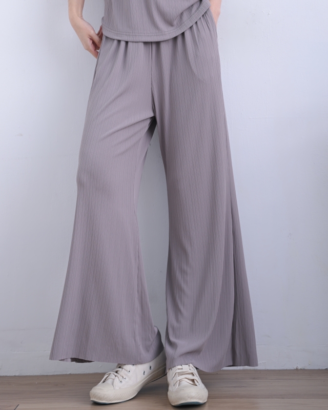 韓 細壓紋小寬褲 2色 size