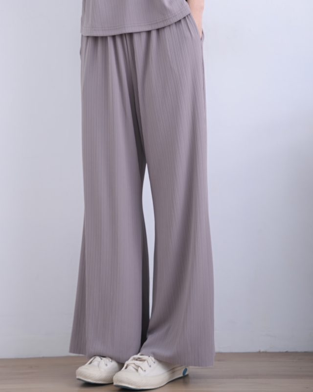 韓 細壓紋小寬褲 2色 size