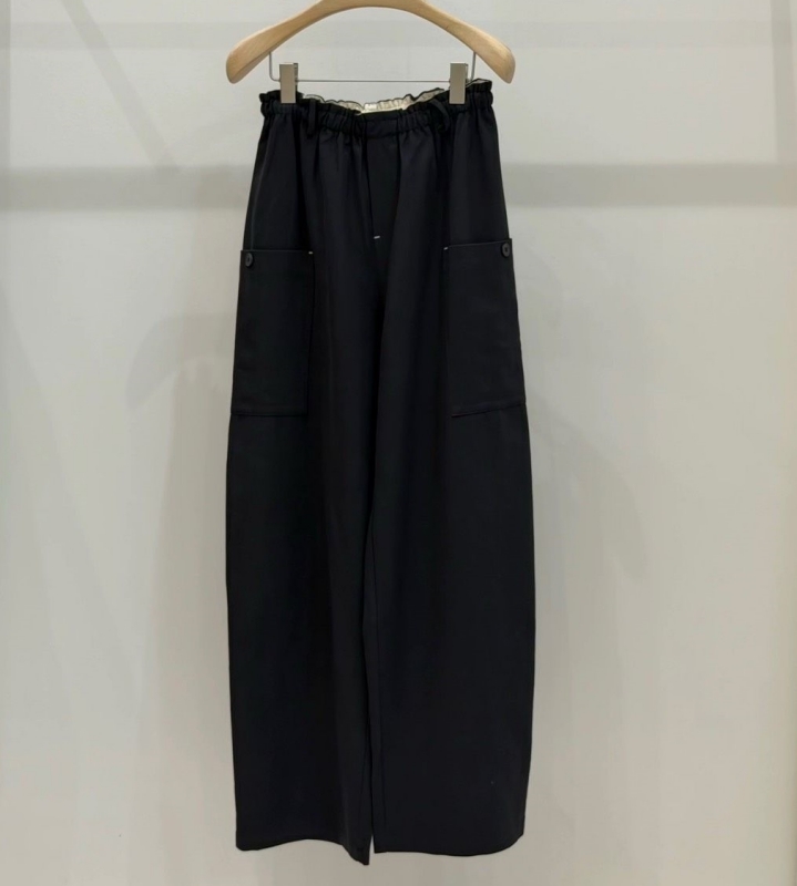 韓 側口袋腰鬆緊寬褲 3色 size