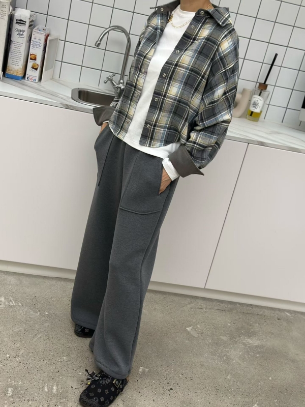 韓 大口袋寬褲 4色 size