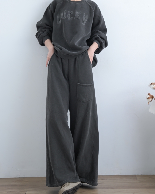 韓 前口袋舒服綿寬褲 3色 size