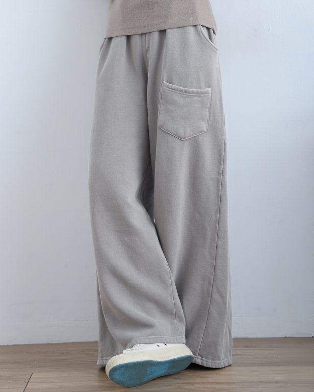 韓 前口袋舒服綿寬褲 3色 size