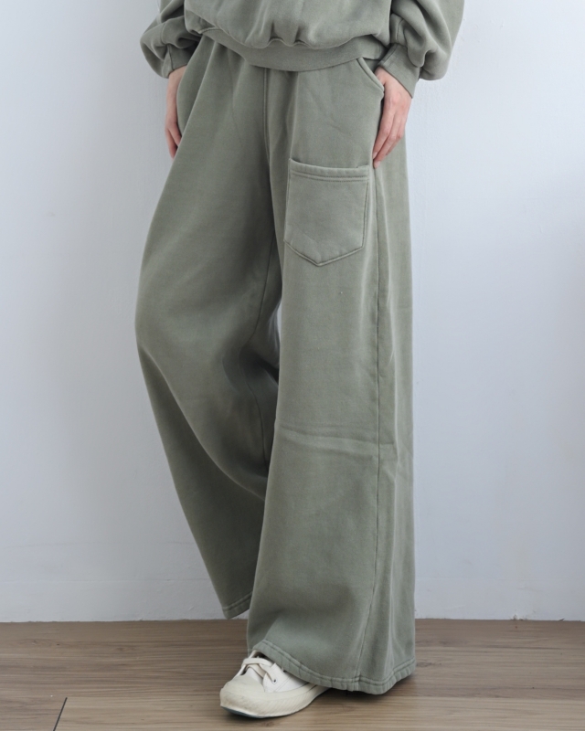 韓 前口袋舒服綿寬褲 3色 size