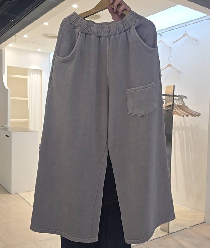 韓 前口袋舒服綿寬褲 3色 size