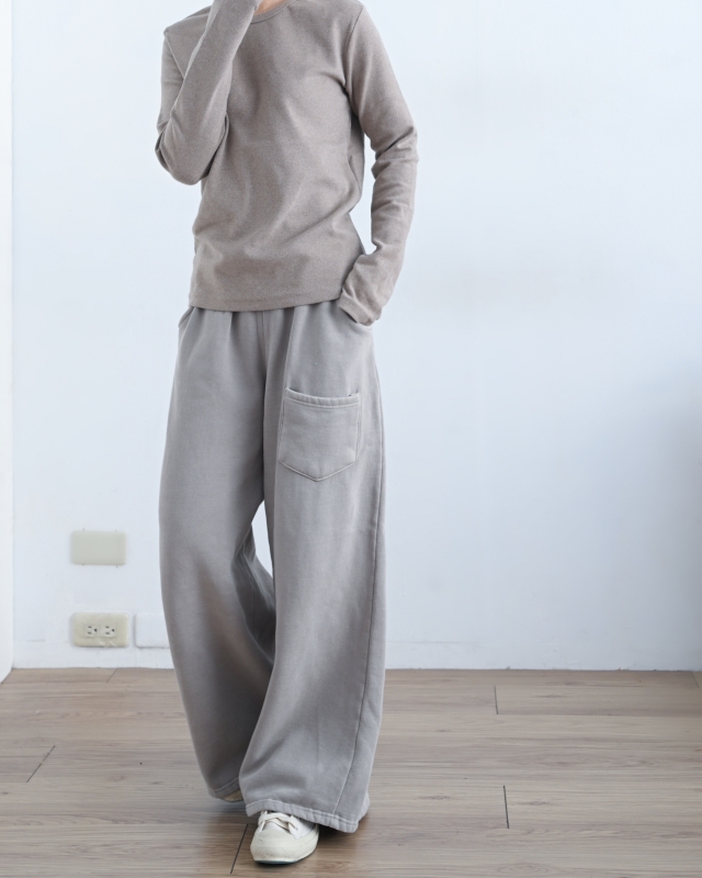 韓 前口袋舒服綿寬褲 3色 size