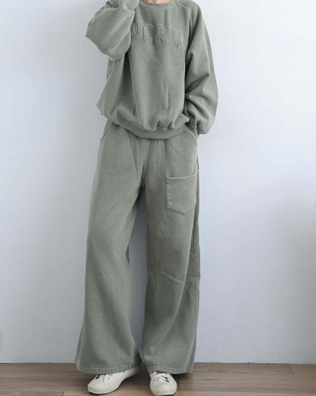 韓 前口袋舒服綿寬褲 3色 size