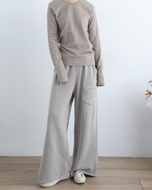 韓 前口袋舒服綿寬褲 3色 size