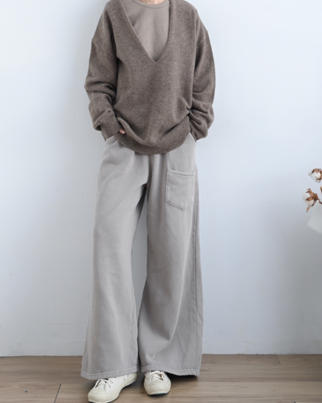 韓 前口袋舒服綿寬褲 3色 size