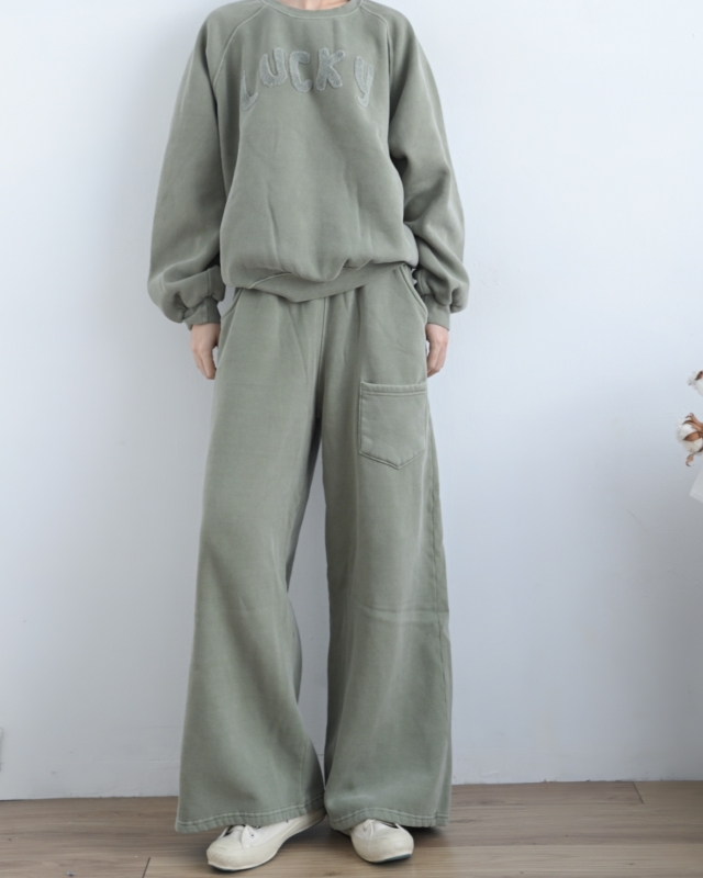 韓 前口袋舒服綿寬褲 3色 size