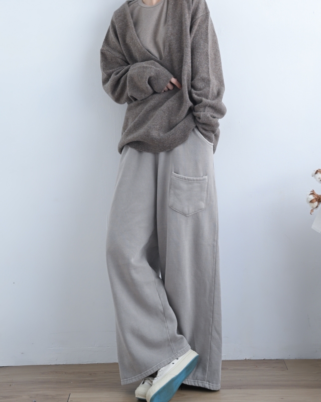 韓 前口袋舒服綿寬褲 3色 size