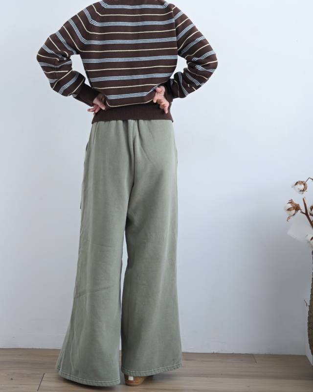 韓 前口袋舒服綿寬褲 3色 size