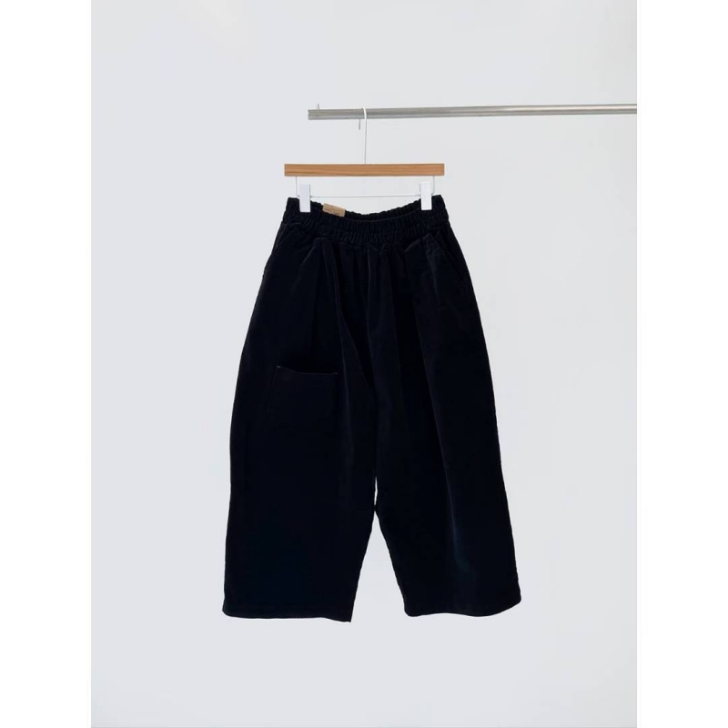 韓 八分小口袋燈心絨寬褲 7色 size