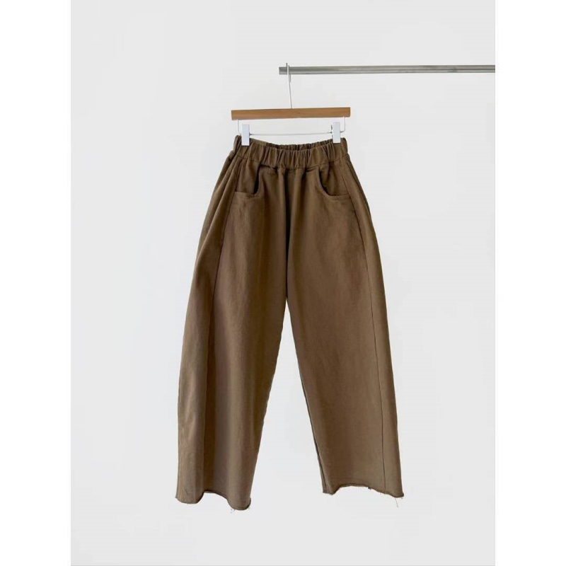 韓 下鬚鬚素色寬褲 7色 size