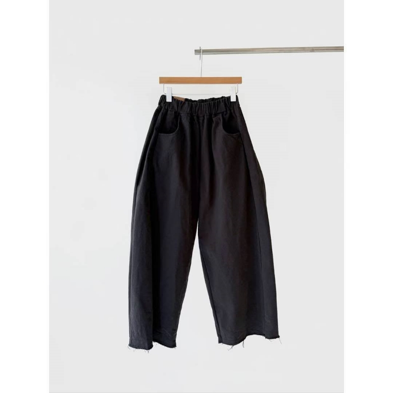 韓 下鬚鬚素色寬褲 7色 size