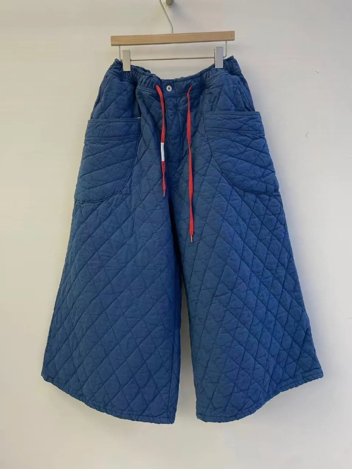 韓 壓紋綁帶寬褲 3色