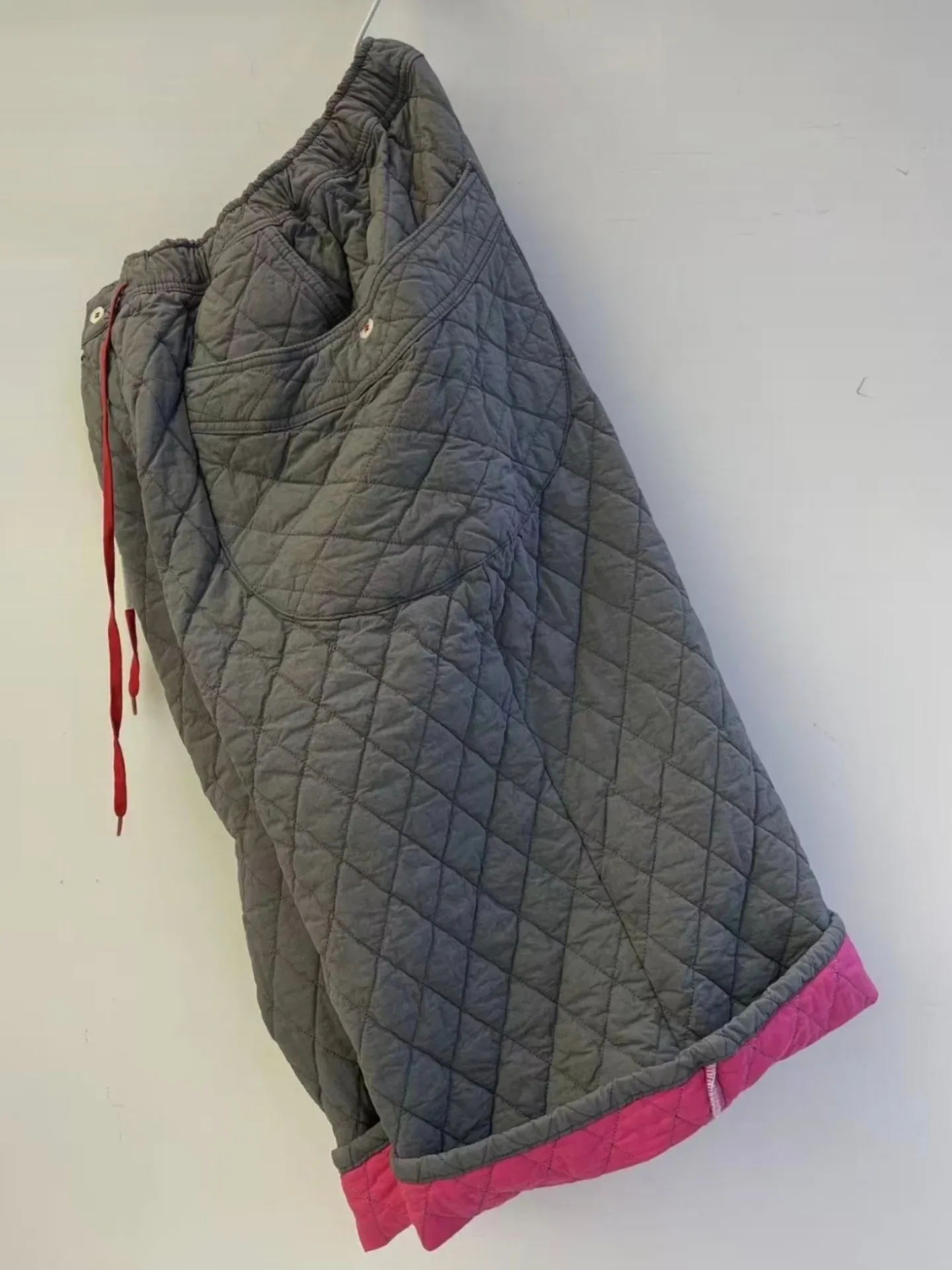 韓 壓紋綁帶寬褲 3色