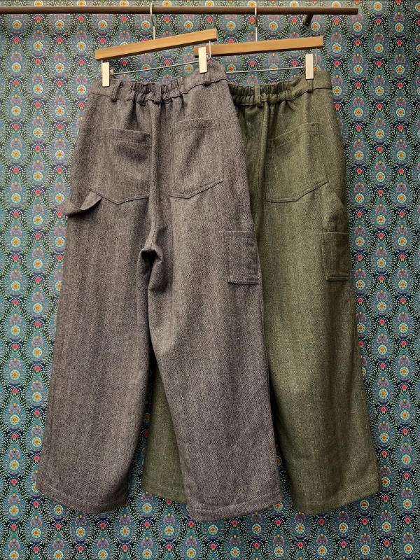 韓 混色綁帶前打折褲 2色 size