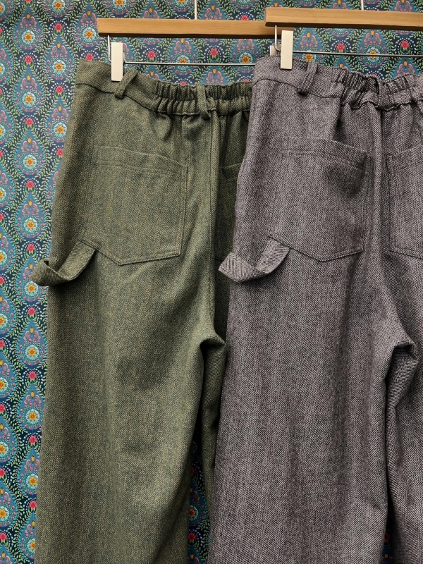 韓 混色綁帶前打折褲 2色 size