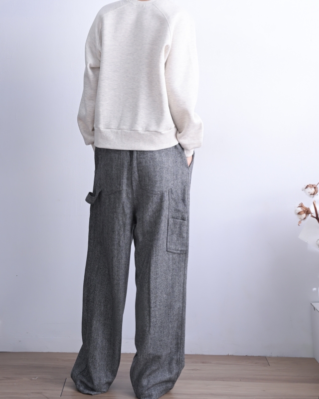 韓 混色綁帶前打折褲 2色 size