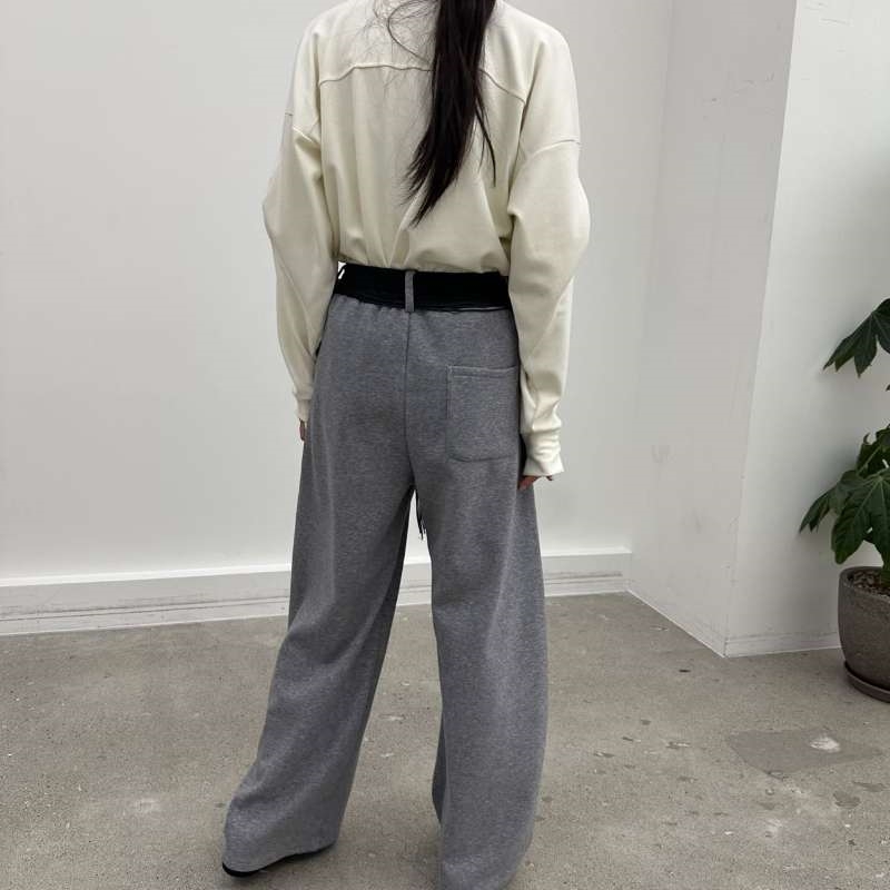 韓 鬚鬚綁帶寬褲 3色