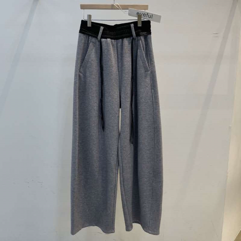 韓 鬚鬚綁帶寬褲 3色