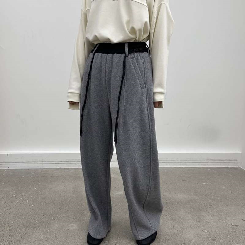 韓 鬚鬚綁帶寬褲 3色