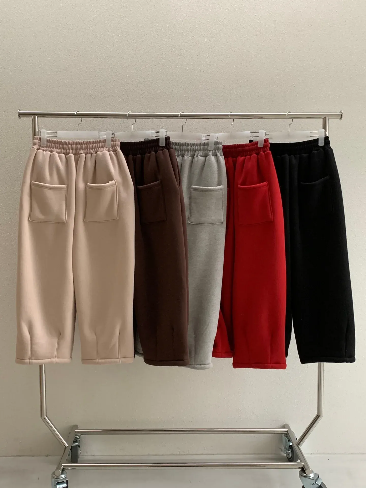 韓 毛毛口袋寬褲 5色