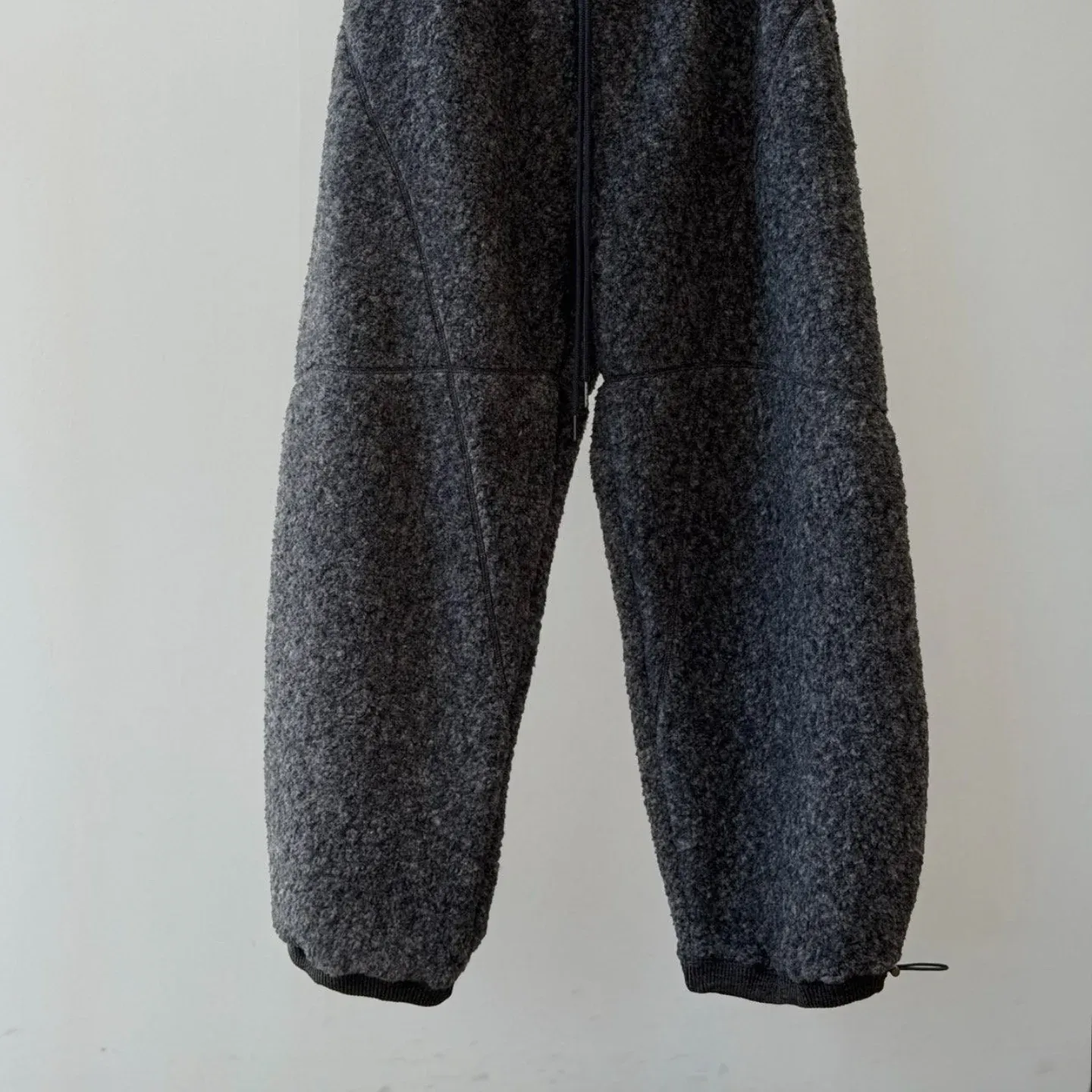 韓 下抽繩小短毛休閒褲 3色