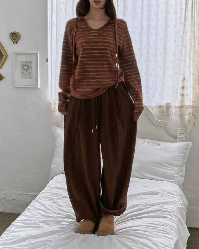 韓 後口袋蝴蝶結休閒褲 3色