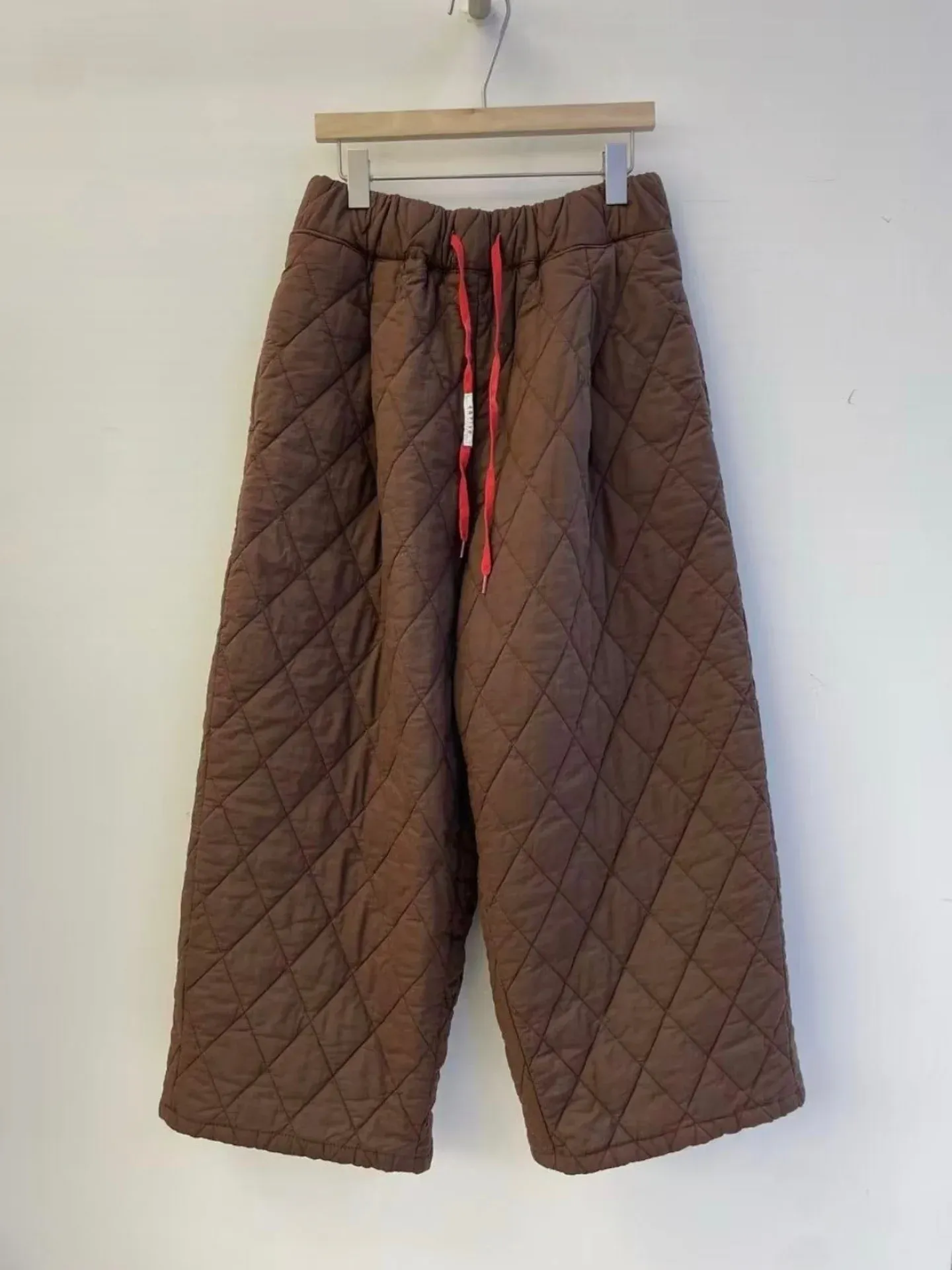 韓 紅綁帶中直筒寬褲 3色