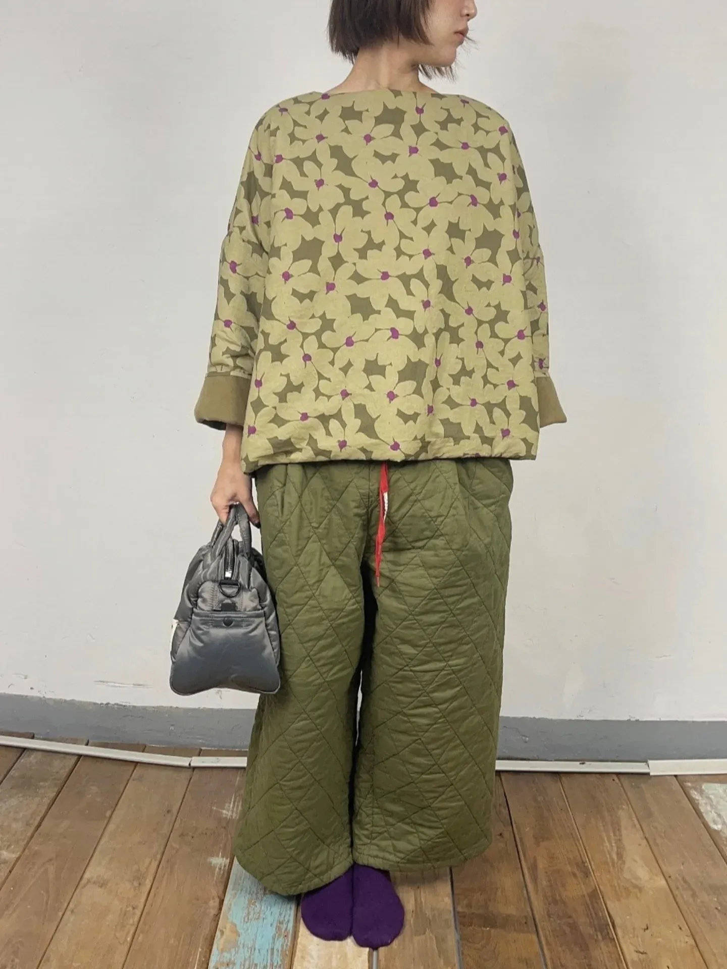 韓 紅綁帶中直筒寬褲 3色