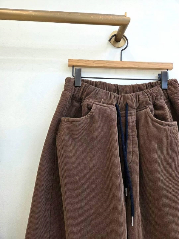 韓 綁帶側車線小寬褲 4色