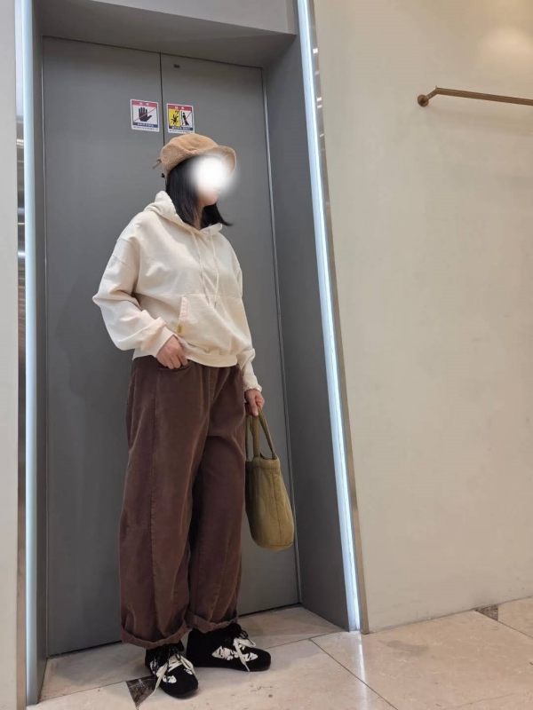 韓 綁帶側車線小寬褲 4色