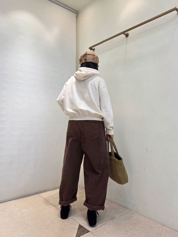 韓 綁帶側車線小寬褲 4色