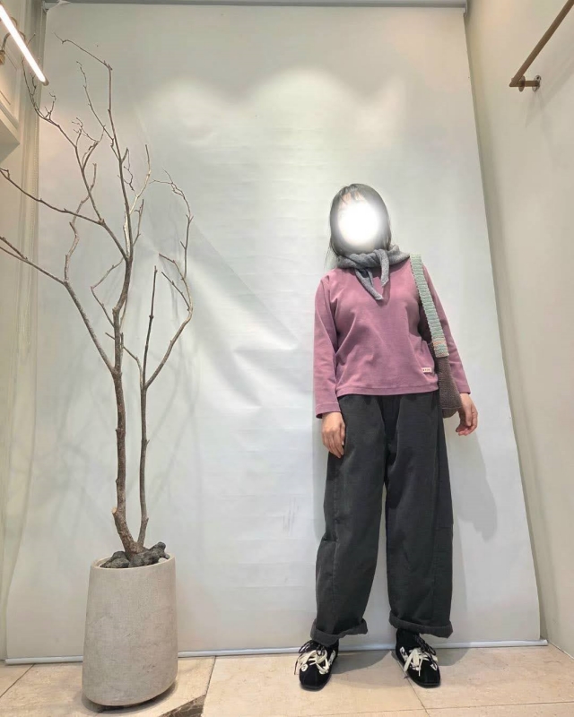 韓 綁帶側車線小寬褲 4色