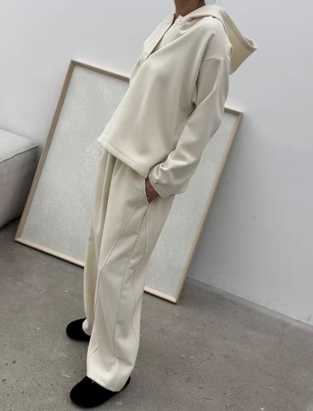 韓 三車線腰鬆緊寬褲 3色 size