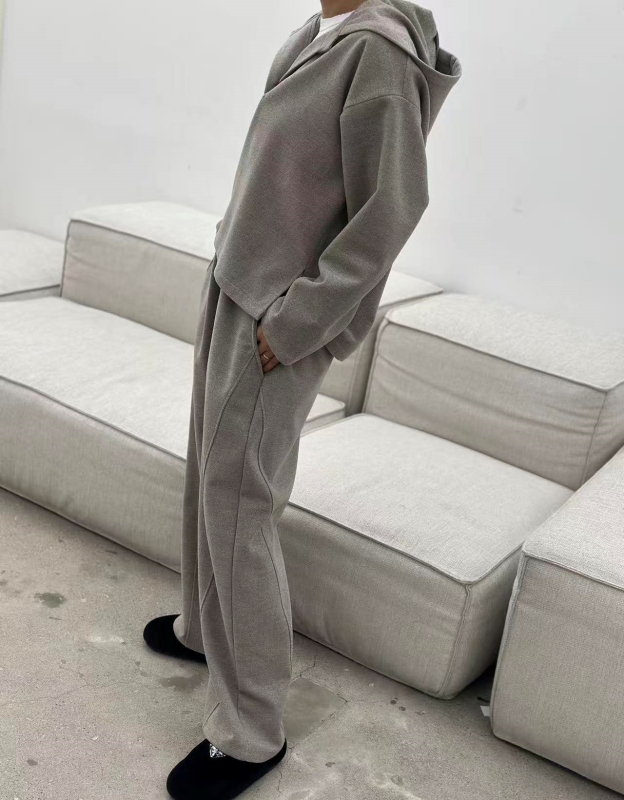 韓 三車線腰鬆緊寬褲 3色 size