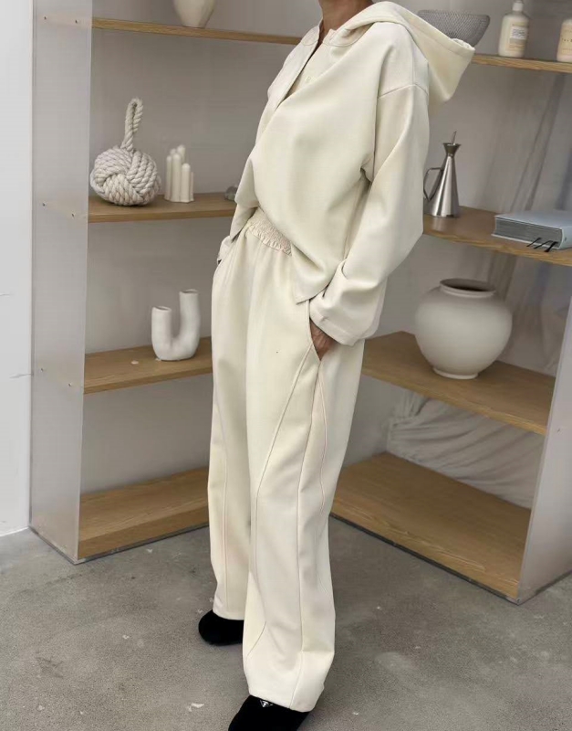 韓 三車線腰鬆緊寬褲 3色 size