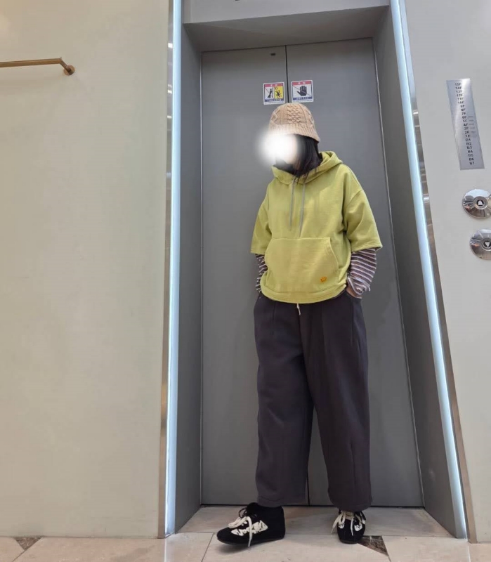 韓 褲管車線棉質休閒褲 3色