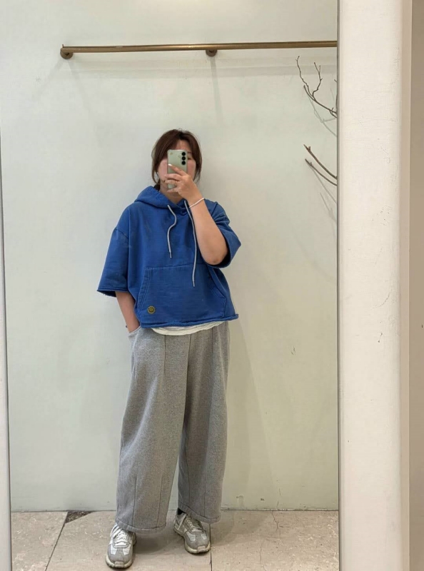 韓 褲管車線棉質休閒褲 3色