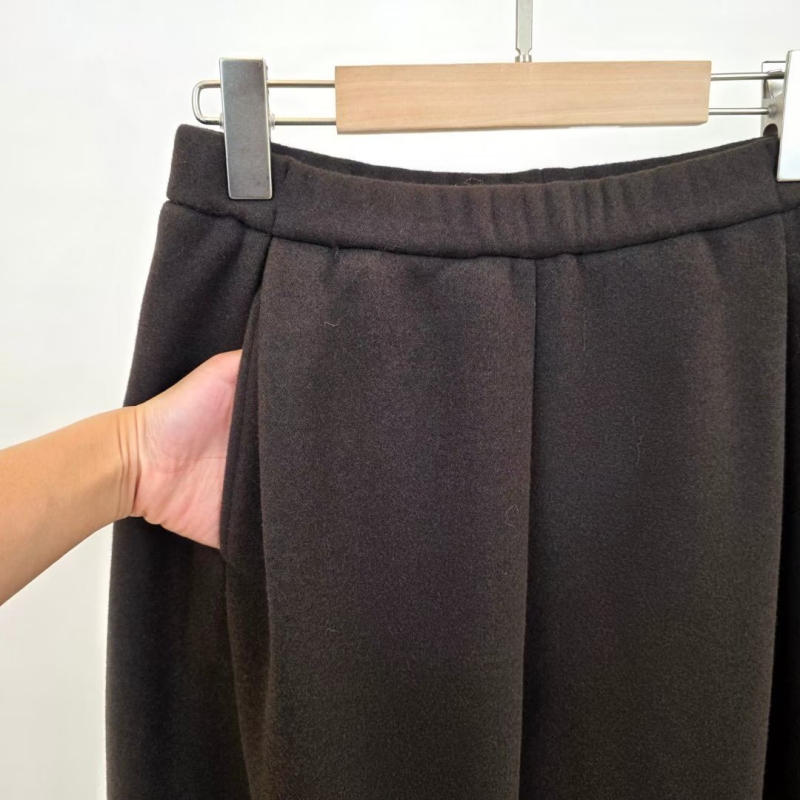 韓 腰鬆緊八分寬褲 3色 size