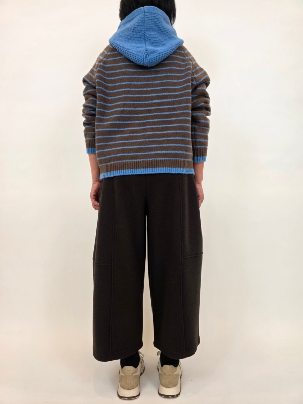 韓 腰鬆緊八分寬褲 3色 size