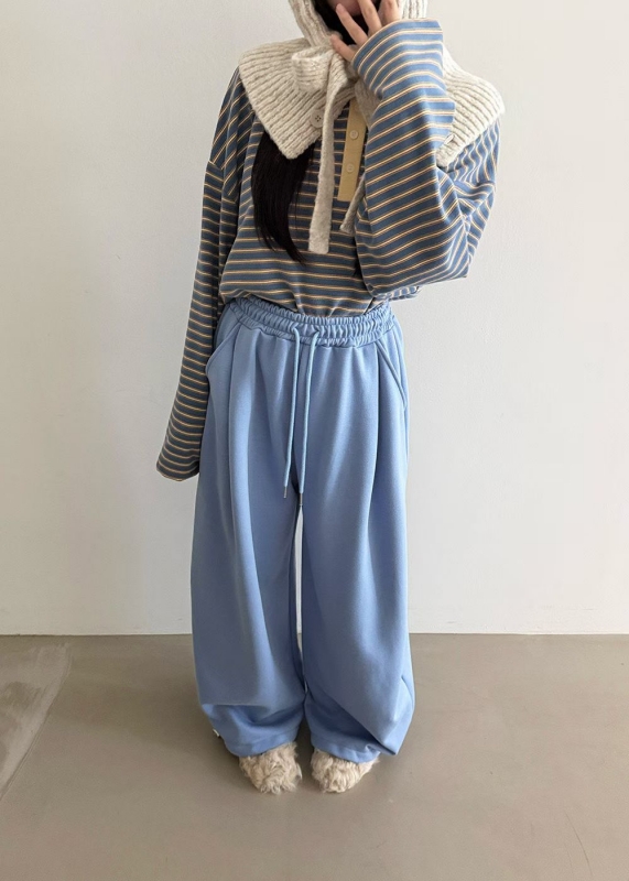 韓 小弧度休閒褲 6色