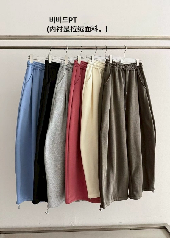 韓 小弧度休閒褲 6色