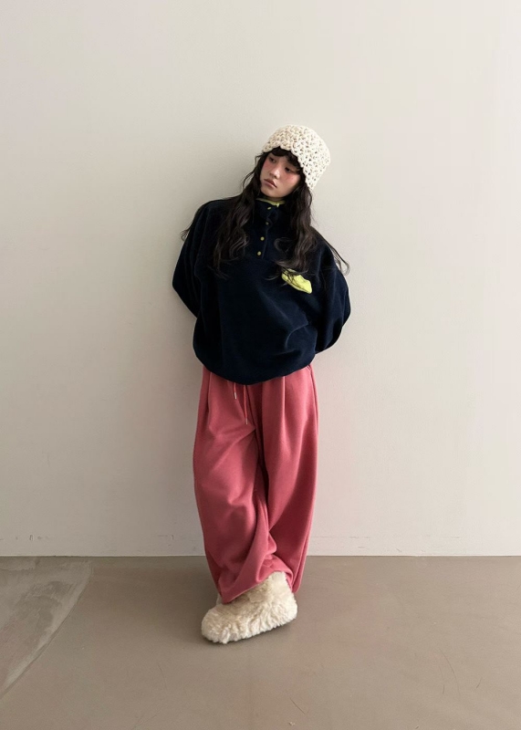 韓 小弧度休閒褲 6色