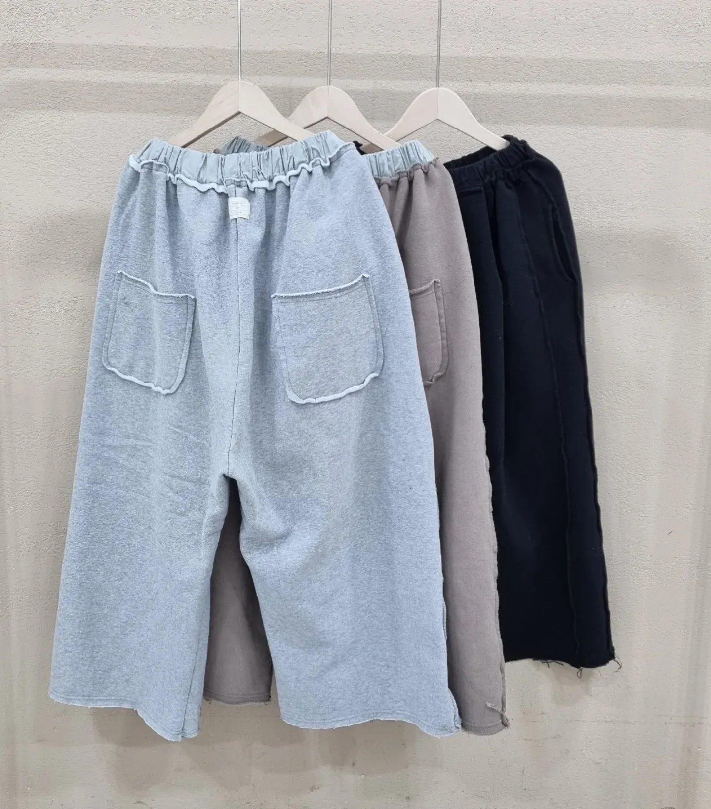 韓 側雙車線不收邊休閒褲 3色