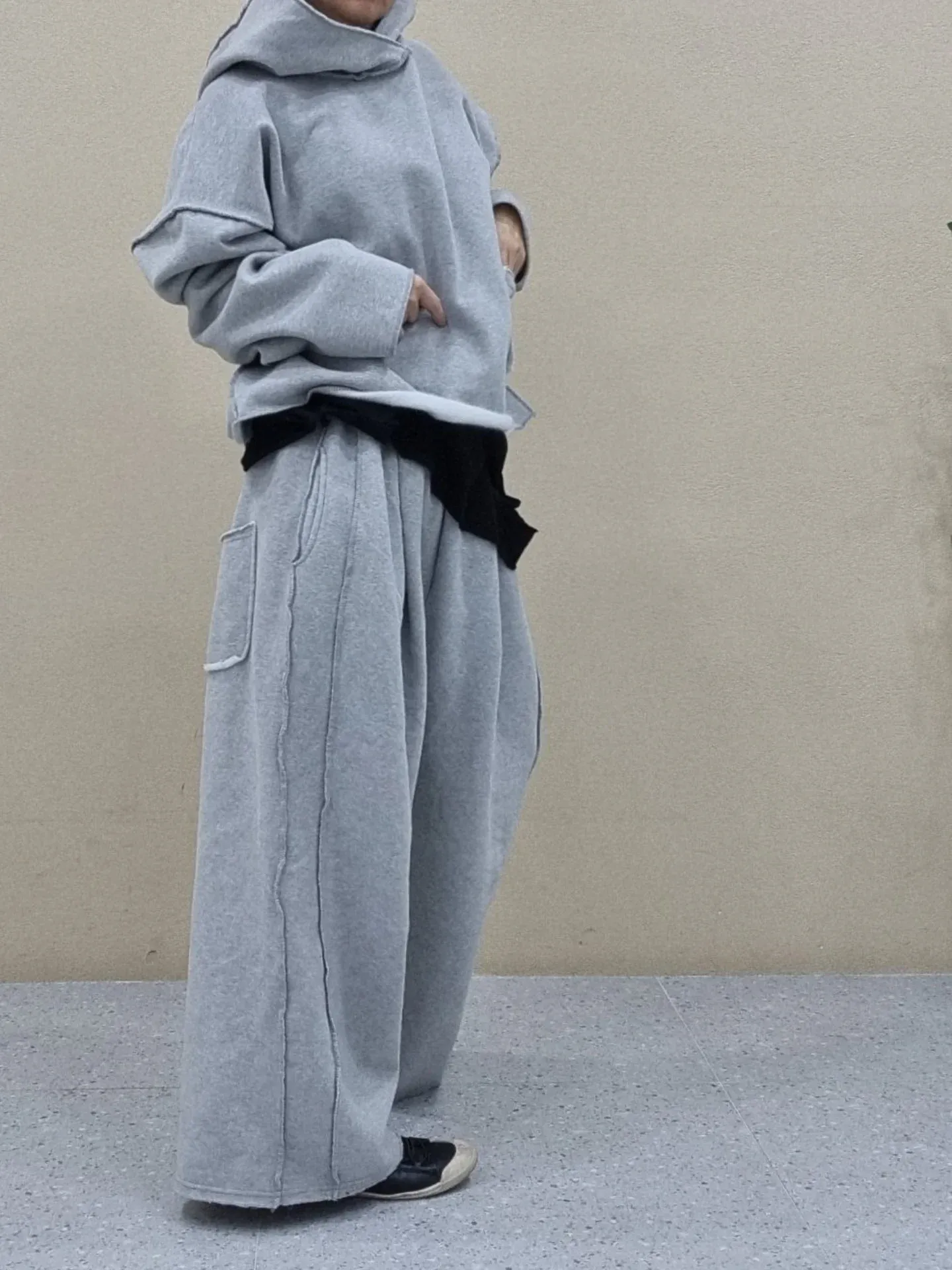 韓 側雙車線不收邊休閒褲 3色