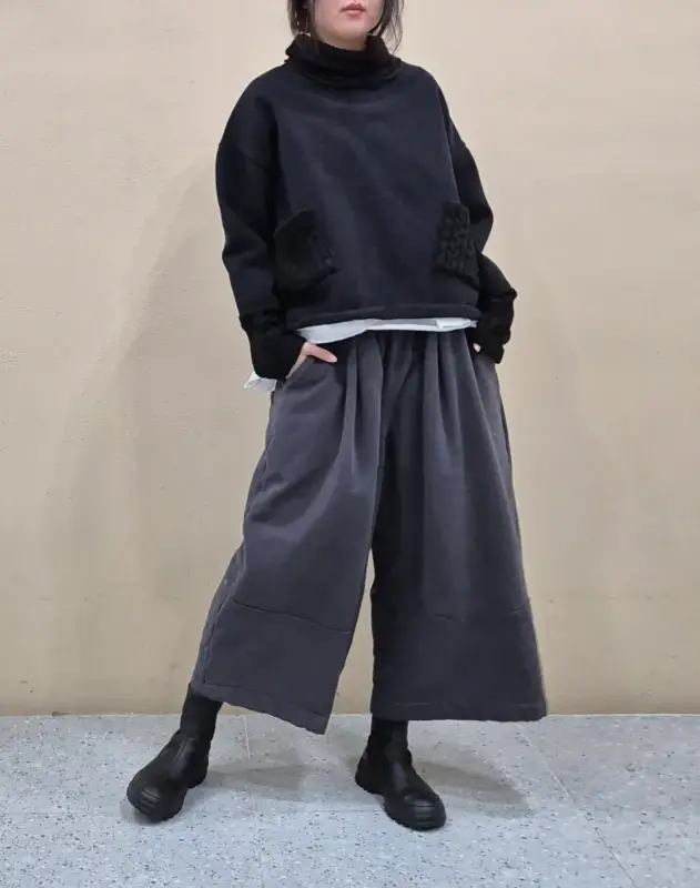 韓 黑腰頭棉質休閒褲 3色