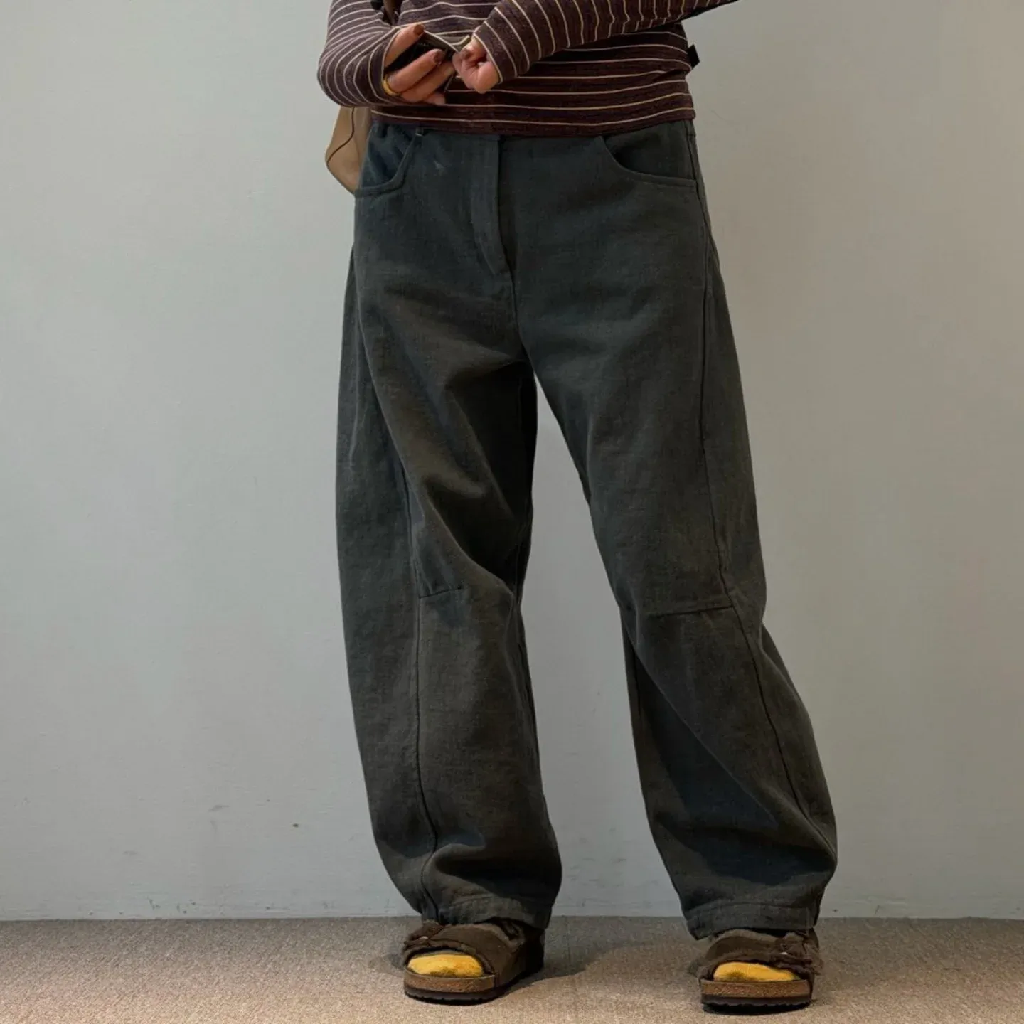 韓 綁帶車線褲 3色