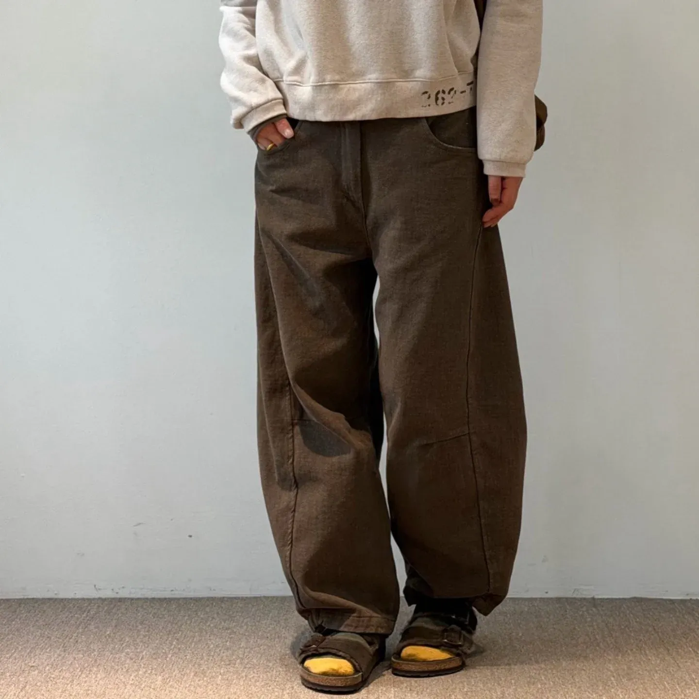 韓 綁帶車線褲 3色